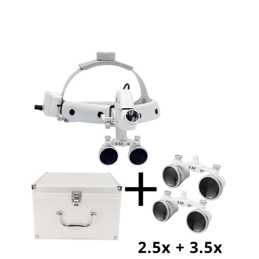 Kit Completo Lupa Pro Vision con Lentes de 2.5x y 3.5x + Maletín de Metal - Madicaza