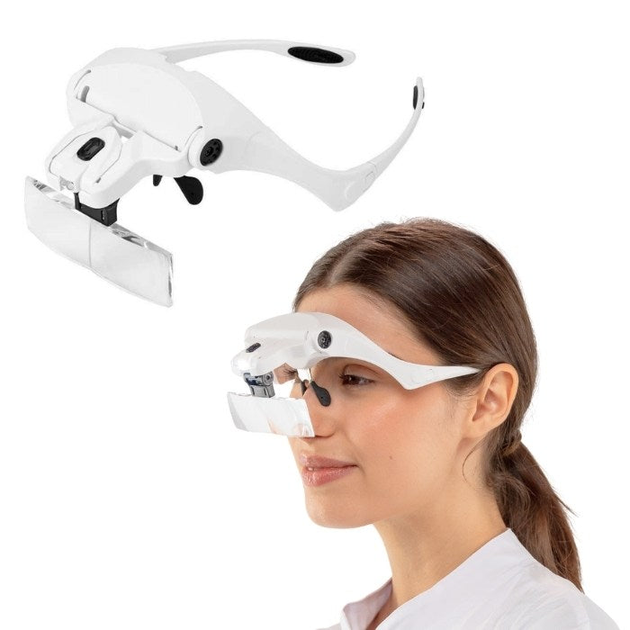 V5 경량 헤드 돋보기 (5개 렌즈 및 듀얼 LED 포함)