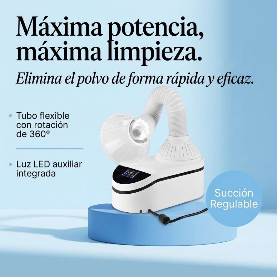 230W 터보 진공청소기, 35,000 RPM 강력 흡입력 및 LED 조명 탑재