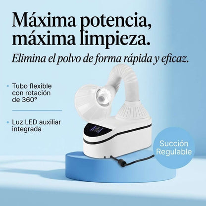 230W 터보 진공청소기, 35,000 RPM 강력 흡입력 및 LED 조명 탑재