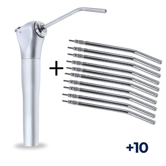 치과용 3-WAY 에어·워터 시린지 + 멸균 가능한 팁 10개